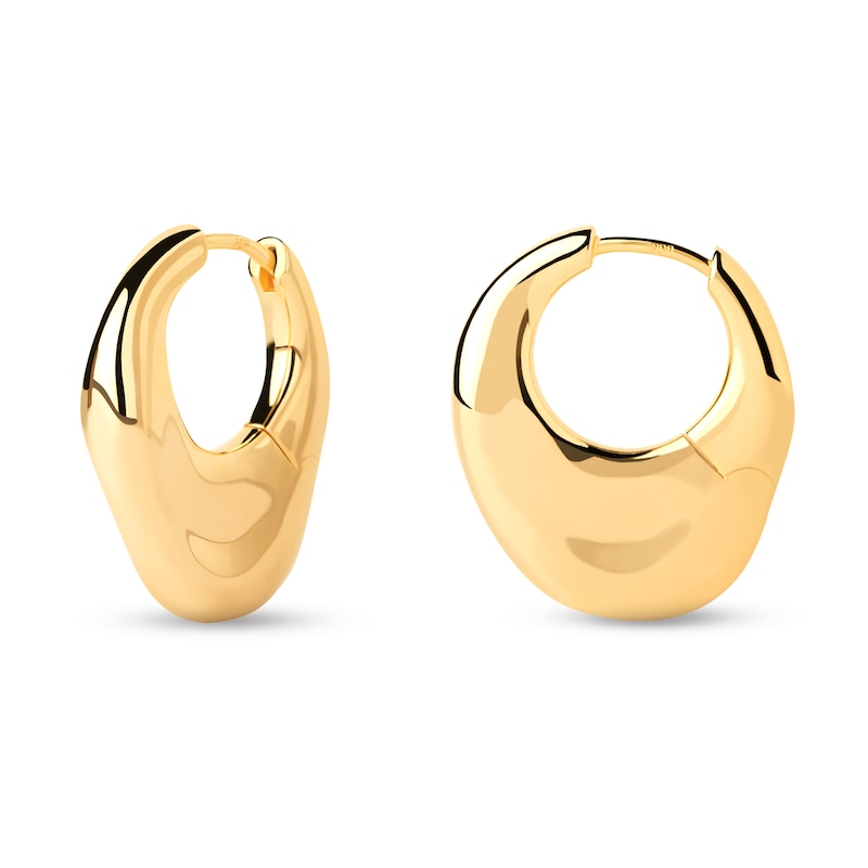 Main Image 1 of PDPAOLA™ at Zales Chunky Base Hoop Earrings in Sterling Silver with 18K Gold Plate