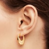 Thumbnail Image 2 of PDPAOLA™ at Zales Chunky Base Hoop Earrings in Sterling Silver with 18K Gold Plate