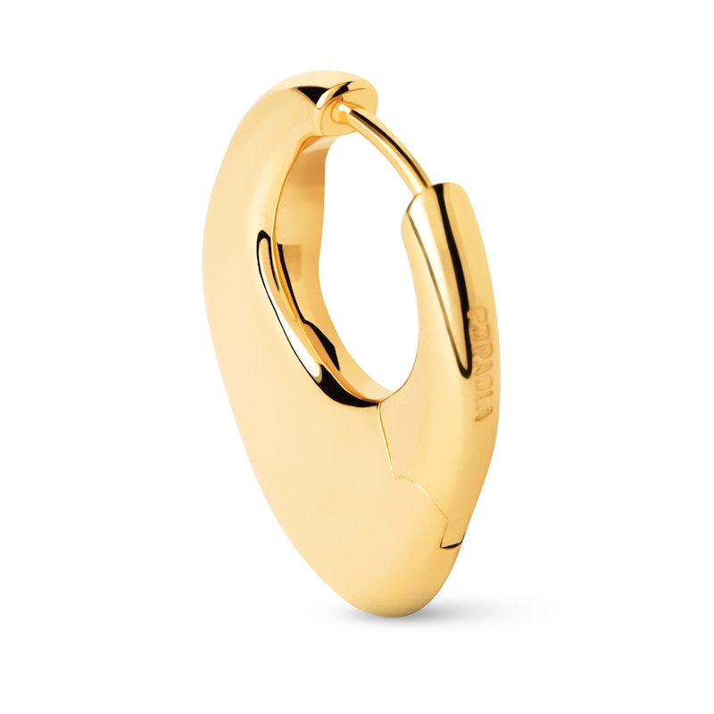 Main Image 3 of PDPAOLA™ at Zales Chunky Base Hoop Earrings in Sterling Silver with 18K Gold Plate