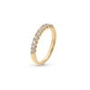 Thumbnail Image 3 of 1/2 CT. T.W. Diamond Ten Stone Scallop Edge Anniversary Band in 14K Gold