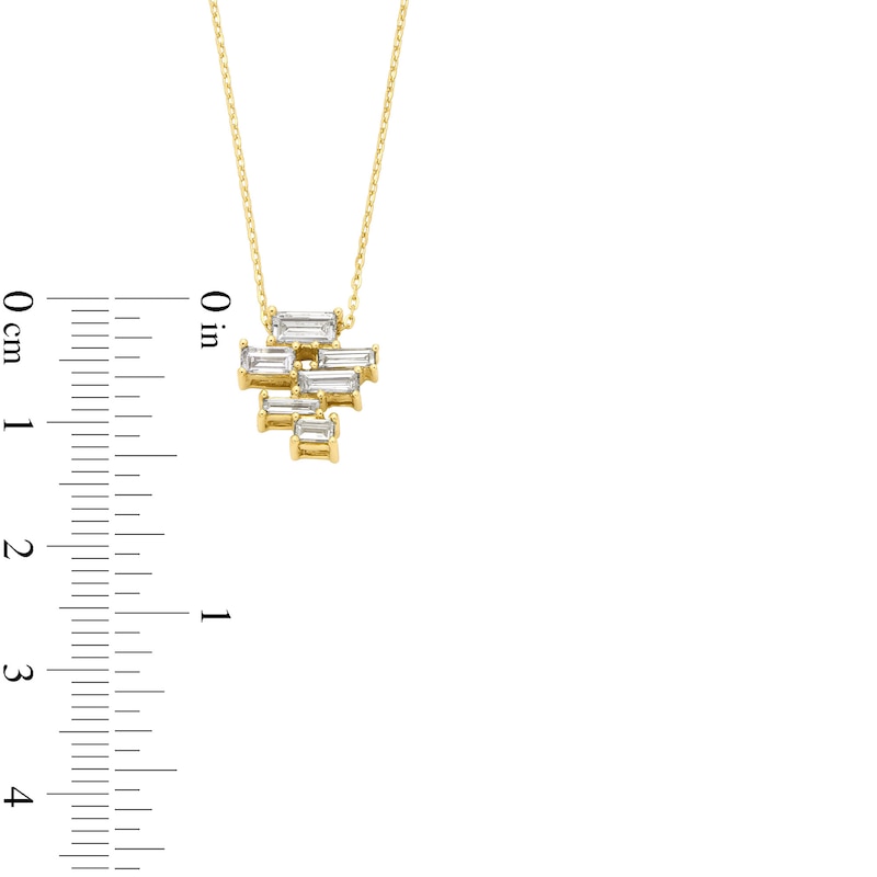 Main Image 3 of Zales x Dorian Webb 5/8 CT. T.W Baguette Diamond Pendant in 14K Gold