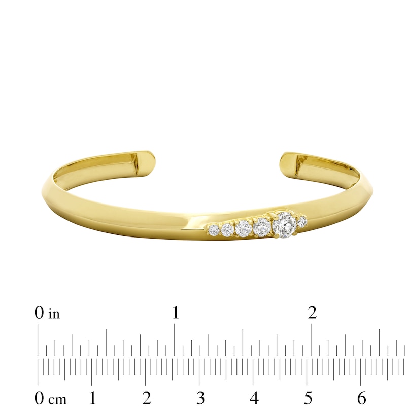 Main Image 3 of Zales x Dorian Webb 1 CT. T.W. Diamond Open Cuff Bangle in 14K Gold