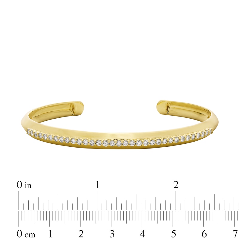 Main Image 3 of Zales x Dorian Webb 1-1/8 CT. T.W. Diamond Open Cuff Bangle in 14K Gold