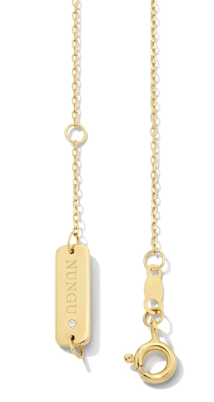Main Image 3 of Zales x Nungu 3/8 CT. T.W. Diamond Infinity Necklace in 14K Gold