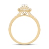 Thumbnail Image 2 of 3/4 CT. T.W. Pear-Shaped Diamond Double Frame Engagement Ring in 14K Gold