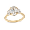 Thumbnail Image 1 of 2-5/8 CT. T.W. Oval and Half-Moon Certified Lab-Grown Diamond Three Stone Engagement Ring in 14K Gold (F/VS2)