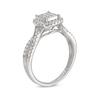 Thumbnail Image 2 of 1/2 CT. T.W. Princess-Cut Multi-Diamond Cushion-Shaped Frame Twist Shank Engagement Ring in 14K White Gold