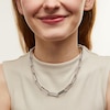 Thumbnail Image 2 of 10.0mm Paper Clip Chain Necklace in Hollow Sterling Silver - 18"
