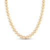 Thumbnail Image 1 of 8.0-9.5mm Golden South Sea Cultured Pearl Strand Necklace in 14K Gold - 17.5”