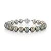 Thumbnail Image 1 of 8.0-9.5mm Multi-Color Black Tahitian Cultured Pearl Strand Bracelet in 14K White Gold - 8”