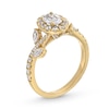 Thumbnail Image 3 of 1-1/4 CT. T.W. Oval Diamond Frame Leaf Shank Engagement Ring in 14K Gold