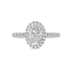 Thumbnail Image 4 of 2 CT. T.W. Oval Certified Lab-Grown Diamond Frame Engagement Ring in 14K White Gold (F/VS2)
