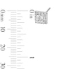 Thumbnail Image 3 of 1/2 CT. T.W. Princess-Cut Certified Lab-Grown Diamond Frame Stud Earrings in 14K White Gold (F/SI2)