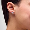 Thumbnail Image 2 of 1 CT. T.W. Princess-Cut Certified Lab-Grown Diamond Frame Stud Earrings in 14K White Gold (F/SI2)