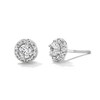 Thumbnail Image 1 of 1/2 CT. T.W. Certified Lab-Grown Diamond Frame Stud Earrings in 14K White Gold (F/SI2)