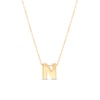 Thumbnail Image 1 of Single Initial “N” Pendant in Solid 10K Gold