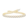 Thumbnail Image 1 of 2 CT. T.W. Diamond Miracle Square Link Bracelet in 10K Gold - 7.5"