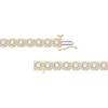 Thumbnail Image 3 of 2 CT. T.W. Diamond Miracle Square Link Bracelet in 10K Gold - 7.5"