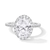 Thumbnail Image 1 of 3-1/2 CT. T.W. Oval Certified Lab-Grown Diamond Frame Engagement Ring in 14K White Gold (F/VS2)