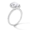 Thumbnail Image 2 of 3-1/2 CT. T.W. Oval Certified Lab-Grown Diamond Frame Engagement Ring in 14K White Gold (F/VS2)