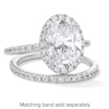 Thumbnail Image 3 of 3-1/2 CT. T.W. Oval Certified Lab-Grown Diamond Frame Engagement Ring in 14K White Gold (F/VS2)