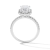 Thumbnail Image 4 of 3-1/2 CT. T.W. Emerald-Cut Certified Lab-Grown Diamond Frame Engagement Ring in 14K White Gold (F/VS2)