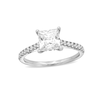 Thumbnail Image 1 of 1-3/4 CT. T.W. Princess-Cut Certified Lab-Grown Diamond Engagement Ring in 14K White Gold (F/VS2)