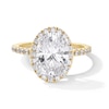 Thumbnail Image 1 of 3-1/2 CT. T.W. Oval Certified Lab-Grown Diamond Frame Engagement Ring in 14K Gold (F/VS2)