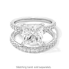Thumbnail Image 3 of 4-1/2 CT. T.W. Princess-Cut Certified Lab-Grown Diamond Split Shank Engagement Ring in 14K White Gold (F/SI2)