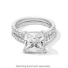 Thumbnail Image 4 of 4-1/2 CT. T.W. Princess-Cut Certified Lab-Grown Diamond Split Shank Engagement Ring in 14K White Gold (F/SI2)