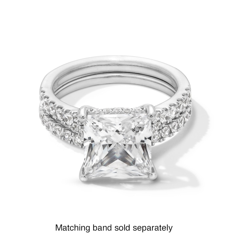 Main Image 4 of 4-1/2 CT. T.W. Princess-Cut Certified Lab-Grown Diamond Split Shank Engagement Ring in 14K White Gold (F/SI2)
