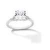 Thumbnail Image 1 of 2-1/4 CT. T.W. Cushion-Cut Certified Lab-Grown Diamond Scatter Engagement Ring in 14K White Gold (F/VS2)