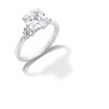 Thumbnail Image 3 of 2-1/4 CT. T.W. Cushion-Cut Certified Lab-Grown Diamond Scatter Engagement Ring in 14K White Gold (F/VS2)