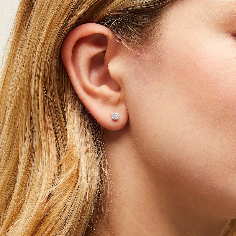 Main Image 2 of 1/6 CT. T.W. Multi-Diamond Stud Earrings in 10K White Gold