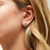 Thumbnail Image 2 of 1/10 CT. T.W. Multi-Diamond Frame Stud Earrings in Sterling Silver