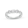 Thumbnail Image 1 of 2 CT. T.W. Multi-Shaped Certified Lab-Grown Diamond Bezel-Set Anniversary Band in 14K White Gold (F/VS2)