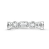 Thumbnail Image 4 of 2 CT. T.W. Multi-Shaped Certified Lab-Grown Diamond Bezel-Set Anniversary Band in 14K White Gold (F/VS2)