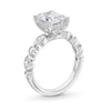 Thumbnail Image 3 of 3-3/4 CT. T.W. Emerald-Cut Certified Lab-Grown Diamond Alternating Shank Engagement Ring in 14K White Gold (F/VS2)