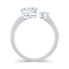 Thumbnail Image 2 of 1/2 CT. T.W. Multi-Diamond Open Shank Ring in 10K White Gold