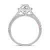 Thumbnail Image 2 of 1 CT. T.W. Oval Multi-Diamond Frame Split Shank Engagement Ring in 14K White Gold