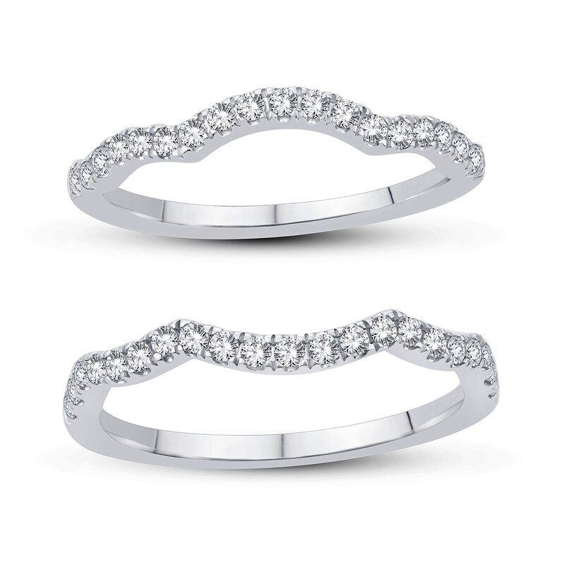 Main Image 6 of 1-1/8 CT. T.W. Oval Multi-Diamond Frame Twist Shank Bridal Set in 14K White Gold