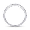 Thumbnail Image 7 of 1-1/8 CT. T.W. Oval Multi-Diamond Frame Twist Shank Bridal Set in 14K White Gold