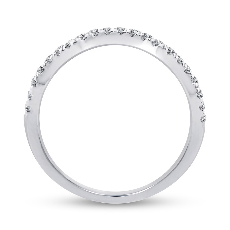 Main Image 7 of 1-1/8 CT. T.W. Oval Multi-Diamond Frame Twist Shank Bridal Set in 14K White Gold