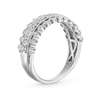 Thumbnail Image 2 of 1/4 CT. T.W. Diamond Multi-Row Vintage-Style Anniversary Band in 10K White Gold