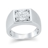 Thumbnail Image 1 of 1 CT. T.W. Multi-Diamond Square-Top Ring in 14K White Gold