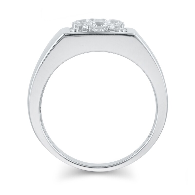 Main Image 2 of 1 CT. T.W. Multi-Diamond Square-Top Ring in 14K White Gold