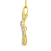 Thumbnail Image 2 of 1/4 CT. T.W. Diamond Cascading Swirl Drop Pendant in 10K Gold