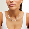 Thumbnail Image 2 of 4.5mm Diamond-Cut Serpentine Link Chain Necklace in Solid Sterling Silver - 18”