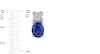 Thumbnail Image 5 of Oval Blue and White Lab-Created Sapphire Drop Pendant, Bolo Bracelet, Earrings and Ring Set in Sterling Silver - Size 7