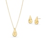 Thumbnail Image 1 of Teardrop Pendant and Stud Earrings Set in Hollow 10K Gold - 17"